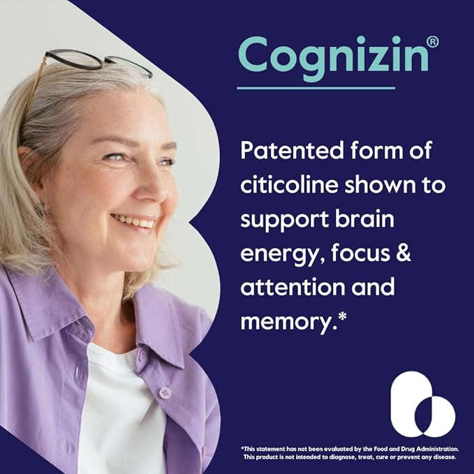 BESTVITE Cognizin 500mg (180 Vegetarian Capsules) (60x3) - Clinically Studied Premium Choline Nootropic - No Stearates - Vegan - Non GMO - Gluten Free - Brain Supplements for Memory and Focus