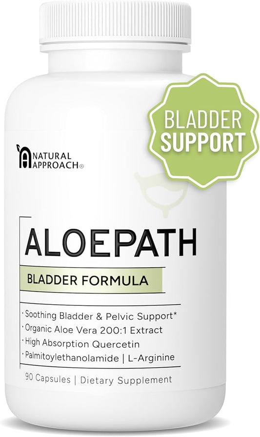 200x Aloe Vera Extract for Bladder Health with Quercetin, PEA & L-Arginine - Organic Aloe Vera Capsules - USA Manufactured Premium Aloe Vera Supplement - Easy To Swallow Pills - 90 Capsules