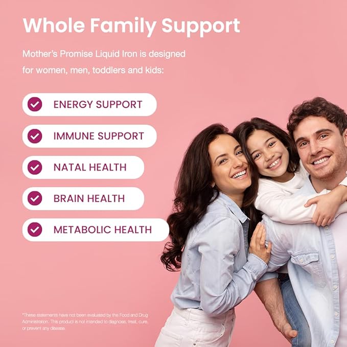 Organic Liquid Iron Supplement for Women, Men & Kids | Gentle Vegan Iron Supplements for Energy, Healthy Blood & Prenatal | Non Constipating, Sugar-Free Natural Berry Flavor, Ferrochel® & Vitamin C