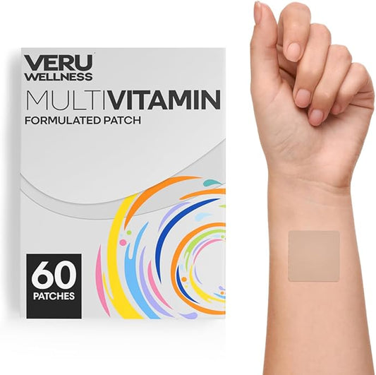 Veru Wellness Multi Vitamin Plus Daily Patch - Time Release Self Adhesive Patch, 8-10 Hours (60 Count)