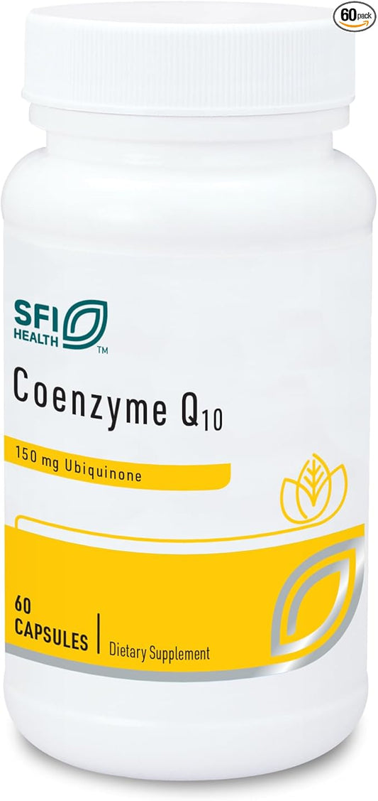 Klaire Labs Coenzyme Q10-150 Milligrams CoQ10 as Ubiquinone, Hypoallergenic Formula for Cardiovascular & Cellular Energy Support (60 Capsules)