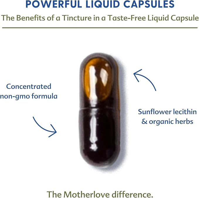 Motherlove Goat’s Rue (120 Liquid caps) Lactation Supplement for Breast Tissue Development & Supporting Breast Milk Supply —Non-GMO, Organic Herbs, Vegan, Kosher, Soy-Free