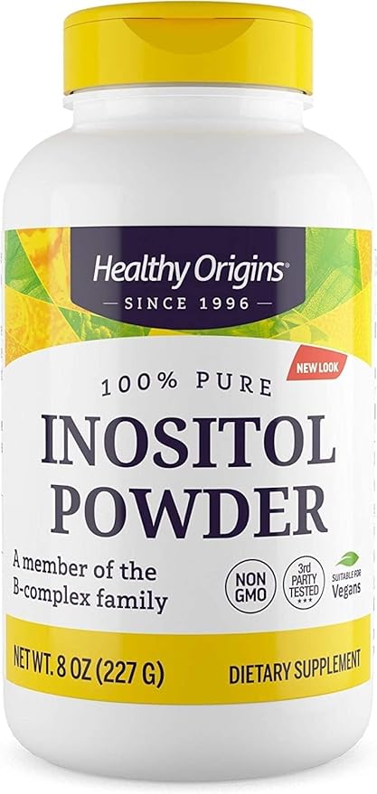 Healthy Origins Inositol Powder, 227 g - for Skin, Hair & Nail Health - Vitamin B8 Powder Supplement - Part of The B Complex Family - Vegan, Non-GMO & Gluten-Free Supplement - 8 Oz