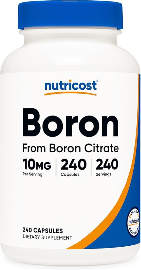Nutricost Boron Capsules 10mg, 240 Vegetarian Capsules, Gluten Free and Non-GMO