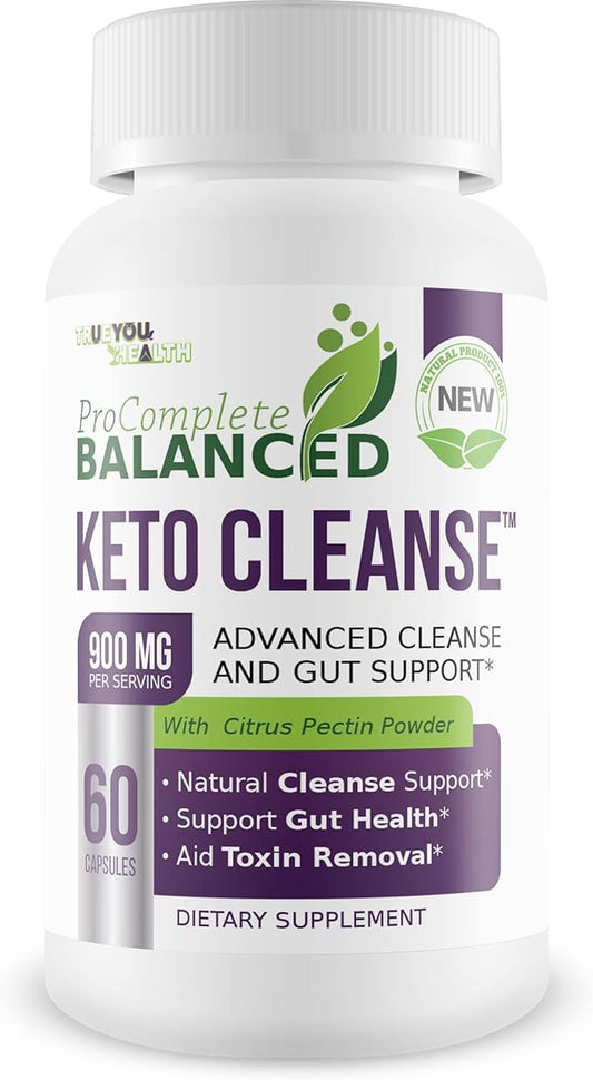 Keto Cleanse - Pro Complete Balanced Cleanse & Gut Support - Aid Toxin Removal & Nutrient Absorption - Help Cleanse The Body & Digestive Tract - All Natural Formula - Promote Healthy Gut & Digestion