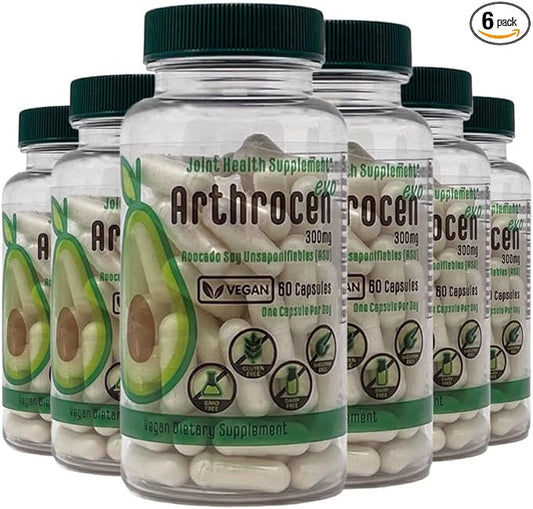 EVO Vegan Joint Health Supplement, 300Mg Avocado Soy Unsaponifiable, 60 Day Supply, One Capsule Per Day (12 Months)