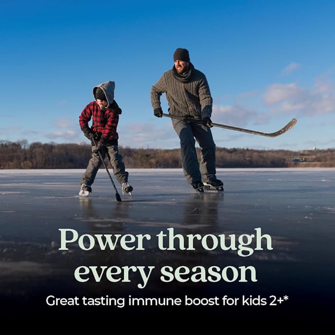 New Chapter Elderberry Kids Syrup, Advanced Immune Defense for Ages 2+, 64x Concentrated Elderberry, Sweetened with Throat-Soothing Grade A Honey, Non-GMO Project Verified, 4 Fl Ounce