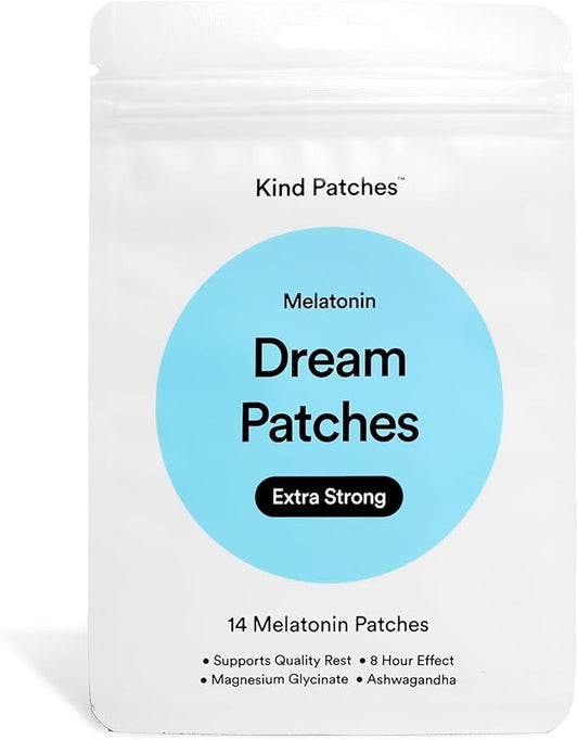 Melatonin Dream Patches Extra Strong - Sleep Patches - Sleep Aid with Ashwagandha and Magnesium for Rest - 14 Count
