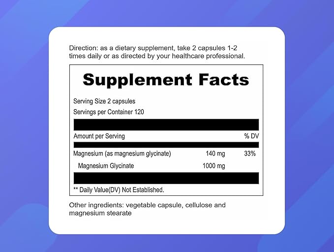 UpNourish Magnesium Glycinate Chelate 500mg Capsules - Highly Absorbable Chelated Magnesium - Pure Magnesium Supplement for Sleep & Calm Support, Nervous, Muscle & Bone Health