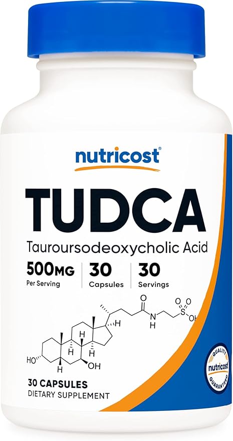 Nutricost Tudca 500mg, 30 Capsules (Tauroursodeoxycholic Acid) - Premium Quality, Gluten Free