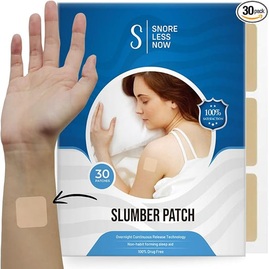 Slumber Patch Sleep Aid for Adults | Extra Strength Easy-to-Apply Sleep Patches with Melatonin & Valerian | Relax & Wake Up Refreshed | Long-Lasting Night Comfort for Men & Women | 30 Patches