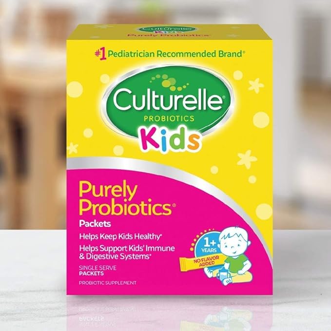 Culturelle Kids Daily Probiotic Supplement - Helps Support a Healthy Immune & Digestive System* - #1 Pediatrician Recommended Brand - For Age 3+ - 30 Single Packets