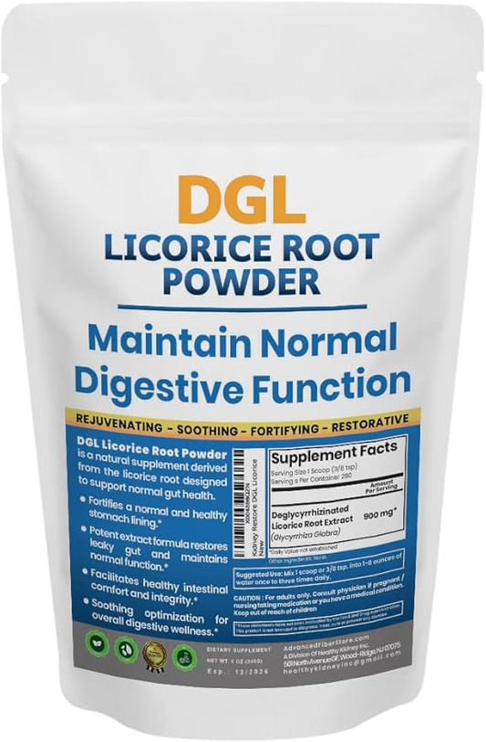 Kidney Restore DGL Licorice Supplement: Supports Digestive Health, Gut Lining Support, DGL Powder for Wellness, Licorice Root Extract Powder, 140 serv.
