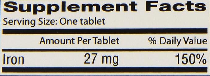 Fergon Iron Supplement, Tablets, 100 Count (Pack of 3)