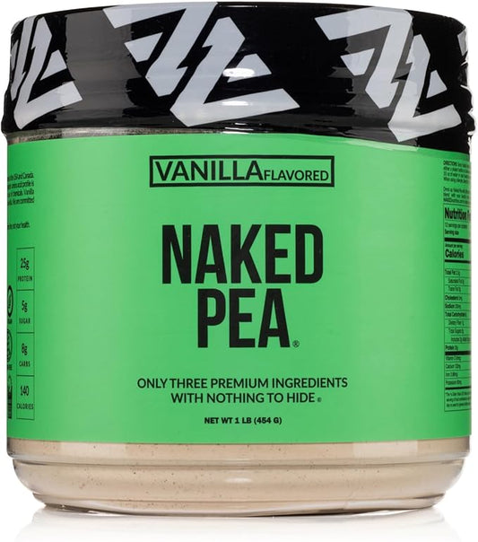 Vanilla Pea Protein Isolate from North American Farms, Only 3 Ingredients, Vanilla Vegan Protein, Gluten-Free, Soy Free, GMO Free - 1LB