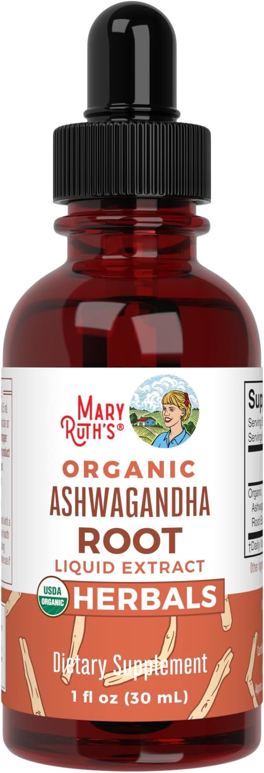 MaryRuth Organics Precision Probiotic Drops for Teens (Raspberry) & Ashwagandha Drops | USDA Organic | Vitamins for Gut Health, Relaxation, & Overall Wellness | Vegan, Non-GMO, Gluten Free