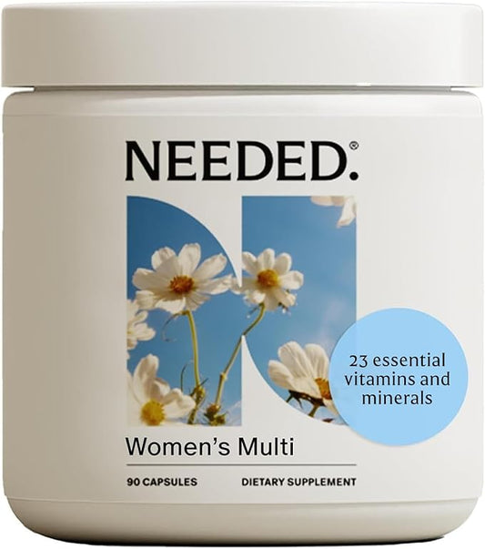 Needed. Multivitamin for Women with 23 Vitamins, Minerals and Antioxidants - Daily Womens Multivitamin - Vitamin B12, B6, D3, Choline, Calcium, Biotin, Magnesium, Folate and More (90 Count)