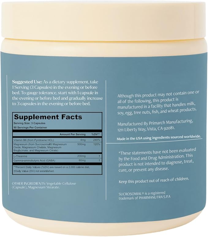 Be Well by Kelly Magnesium with GABA, L-theanine & B6 (90 Servings, 270 Capsules)