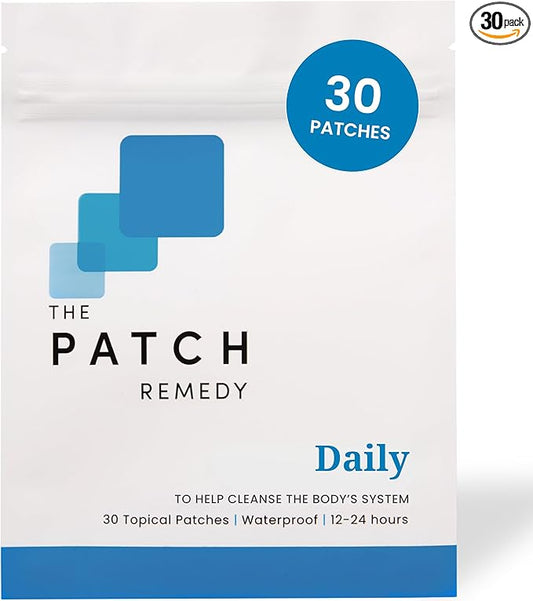 The Patch Remedy Daily Glutathione Patch - 30 Topical Glutathione Patches Plus NAC with Glutathione (Antioxidant) and N-Acetyl-Cysteine, Skin Sticker Cleanse Patch Transdermal