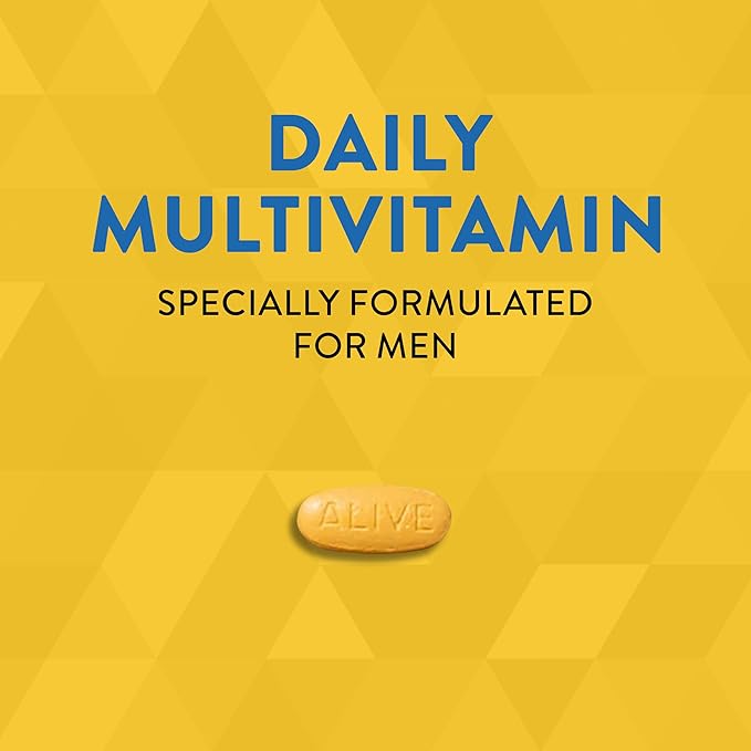 Nature's Way Alive! Men's Complete Daily Multivitamin, Supports Energy Metabolism & Muscle Function*, with B-Vitamins, Gluten Free, 130 Tablets (Packaging May Vary)