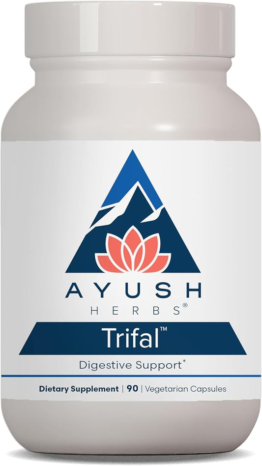 Ayush Herbs Trifal, Digestive Support Supplement for Women and Men, Capsules for Digestion, Intestinal Health, and Antioxidant Boost, Ayurvedic Herbs and Supplements, 90 Vegetarian Capsules