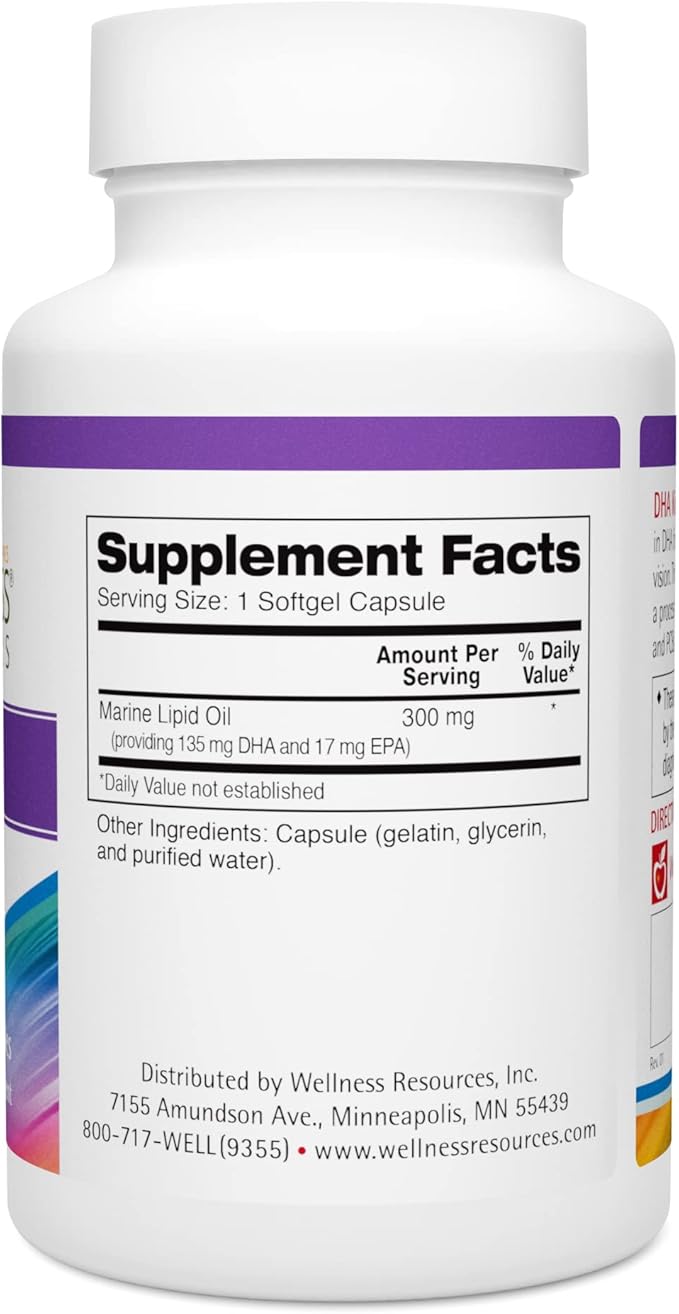 DHA Kids - Mercury-Free Fish Oil 135 mg DHA/150mg Omega 3s per Capsule (90 Capsules)