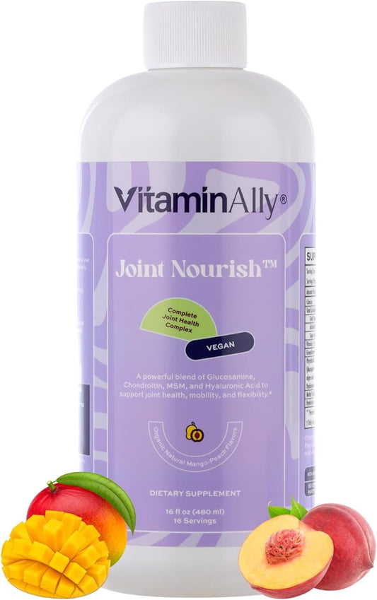 Joint Nourish – 100% Vegan Liquid Joint Supplement for Women & Men | Glucosamine, Vegan Chondroitin, MSM & Hyaluronic Acid for Cartilage, Joint Health & Flexibility | Non-GMO, Sugar-Free, 16 Servings