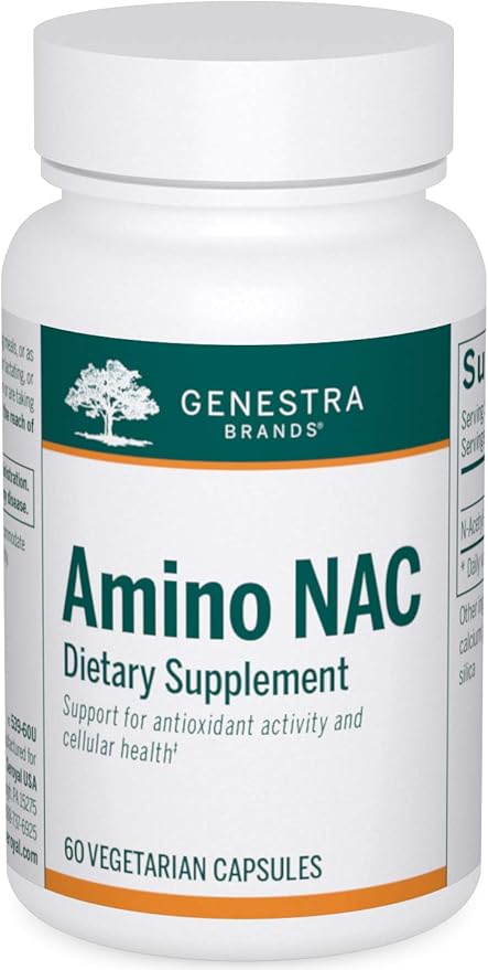Genestra Brands Amino NAC | Vegan N-Acetyl-L-Cysteine Formula | 60 Capsules