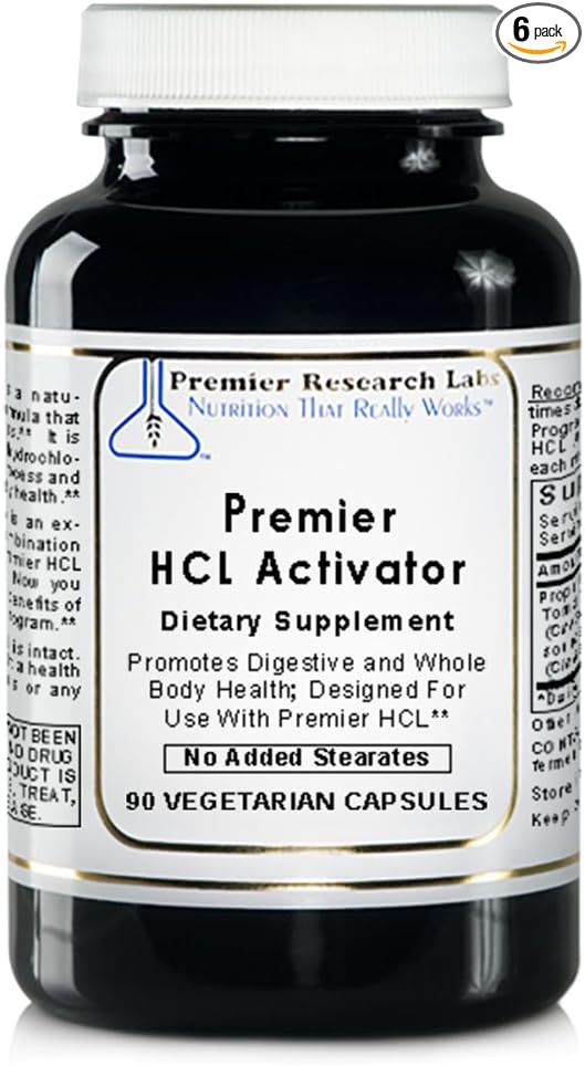 Premier HCL Activator, 90 Capsules, Vegan Product - Digestive and Whole Body Health Support with Pepsin (Vegetarian Source); Designed for Use with Premier HCL
