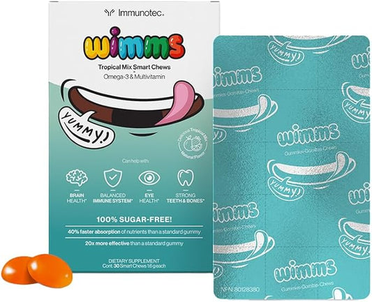 Immunotec Wimms Smart Chews: Brain-Boosting Omega-3 & Multivitamins for Kids