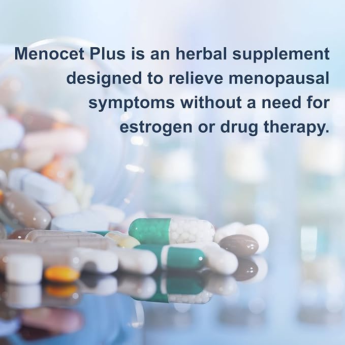 Wellgenix Menocet Plus Menopause Support - All-in-One Menopause Supplement - Daily Relief Feminine Care - Hot Flashes, Night Sweats, Mood Swings & Irritability - 30 Tablets (Pack of 2)