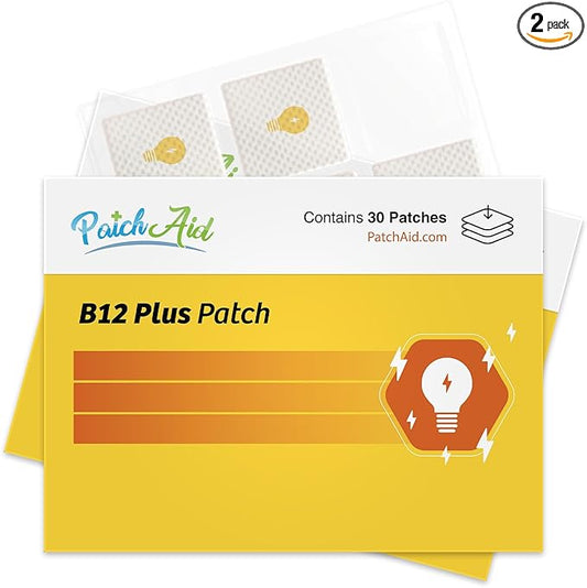PatchAid B12 Energy Plus Topical Patch 30-Day Supply (Pack of 2)