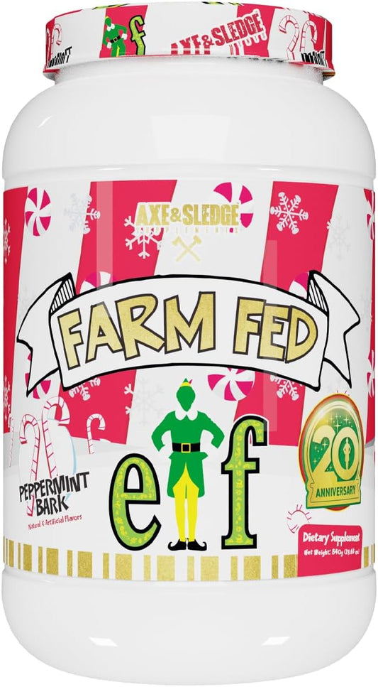 Axe & Sledge Farm Fed 100% Whey Protein Isolate with Digestive Enzymes (ELF Peppermint Bark - 22G)