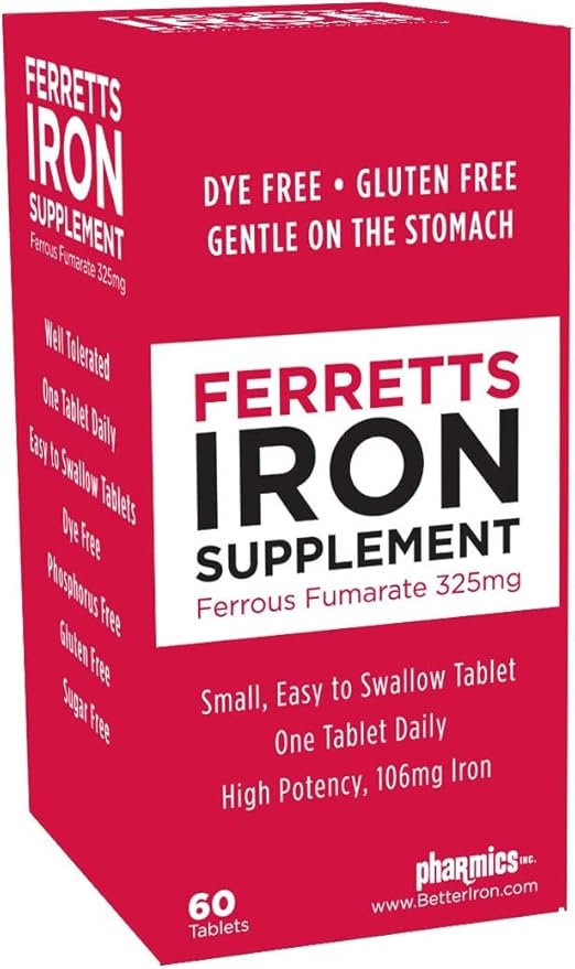 Tablets Iron Supplement (325 mg Ferrous Fumarate) (Pack of 3)