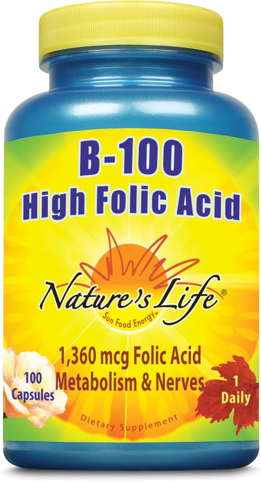 Nature's Life B-100 High Folic Acid | 100 ct