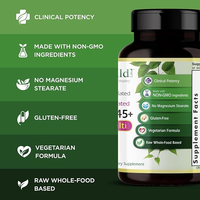 EMERALD LABS Women's 45+ 1-Daily Multi - Complete Multivitamin for Comprehensive Support, Bone & Heart Health* - Designed for Women 45+ - Gluten-Free & Vegetarian- 60 Vegetable Capsules