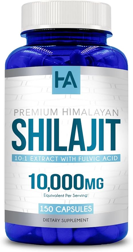 Shilajit 10,000mg (150 Capsules) - Premium Shilajit Capsule (Non-GMO & Gluten Free)