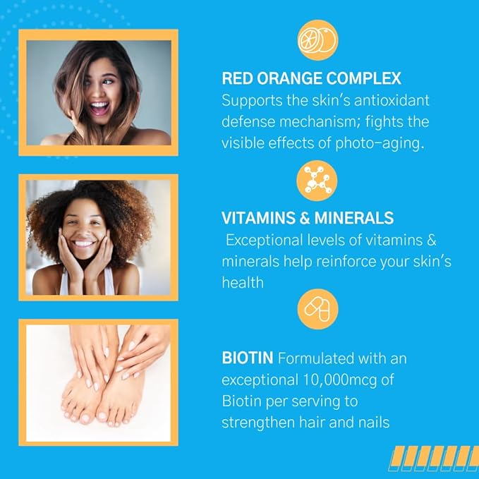 Consult Health Beaute Caps PRO - 10,500mg Biotin, Collagen, MSM, Clinically Tested Supplement Supports Healthy Hair Growth, Skin and Nails, USA Made - 180 Capsules