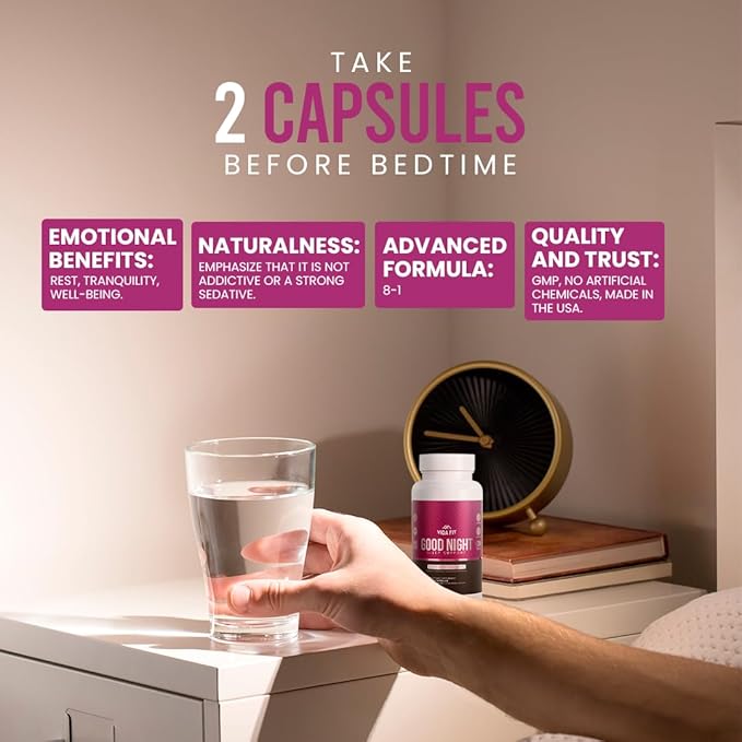 Natural Sleep Aid for Adults, Sleep Supplement, Natural Calm, Melatonin with L-Theanine, Magnesium Glycinate, Ashwagandha, GABA, 5-HTP, Vitamin D & Niacin (30 Day Supply)