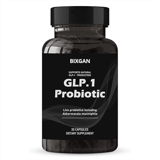 GLP-1 Probiotic 30 Capsules - 500M AFU Multi-Strain Probiotic + Prebiotic, Naturally Support GLP-1 Production & Curb Appetite, Delayed Release, Third-Party Tested, for Men & Women (1pc)