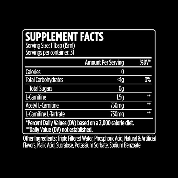 L-Carnitine 3000 Liquid | 3000 mg Carnitine Supplement | Zero Calorie Zero Sugar Keto Friendly for Men and Women – Great Tasting| 31 Servings (Miami Vice, 16 fl. oz.)