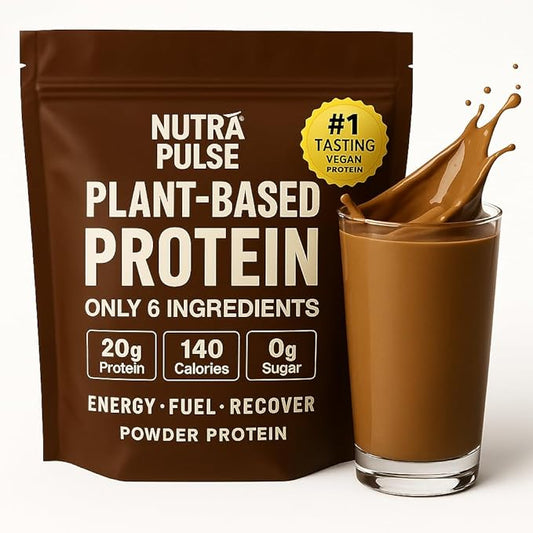 Organic Vegan Protein Powder – Chocolate Flavor – Plant-Based Protein per Serving – Gluten-Free, Non-GMO, Dairy-Free – Ideal for Shakes, Smoothies, and Baking – 1 Pack (20 Servings)