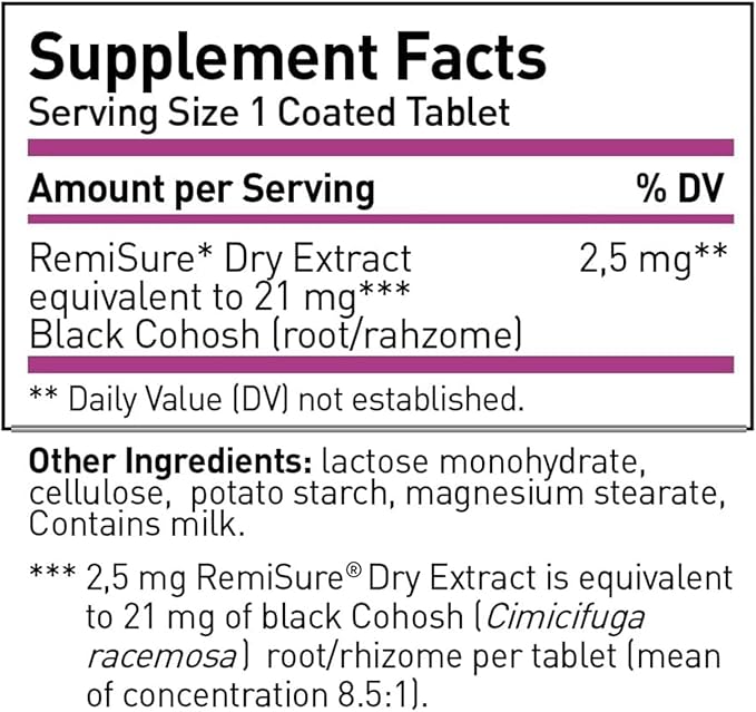 Menopause Symptoms Relief - Clinically Proven Ingredients - Menopause Supplements - Black Cohosh - Estrogen-Free - Made in Germany - 120 Tablets