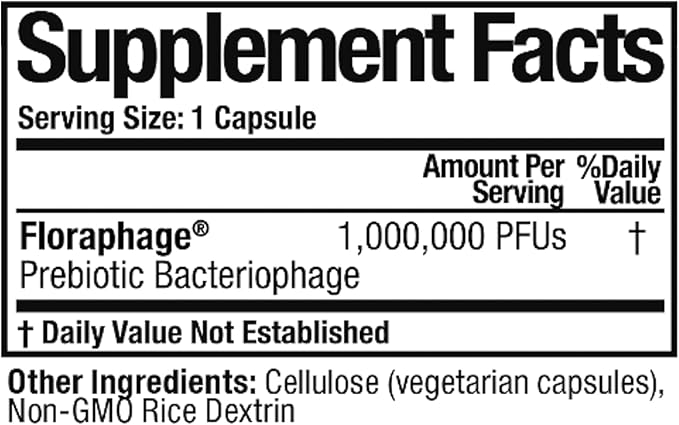 Arthur Andrew Medical, Floraphage, Prebiotic Formula and Probiotic Multiplier, 30 Capsules