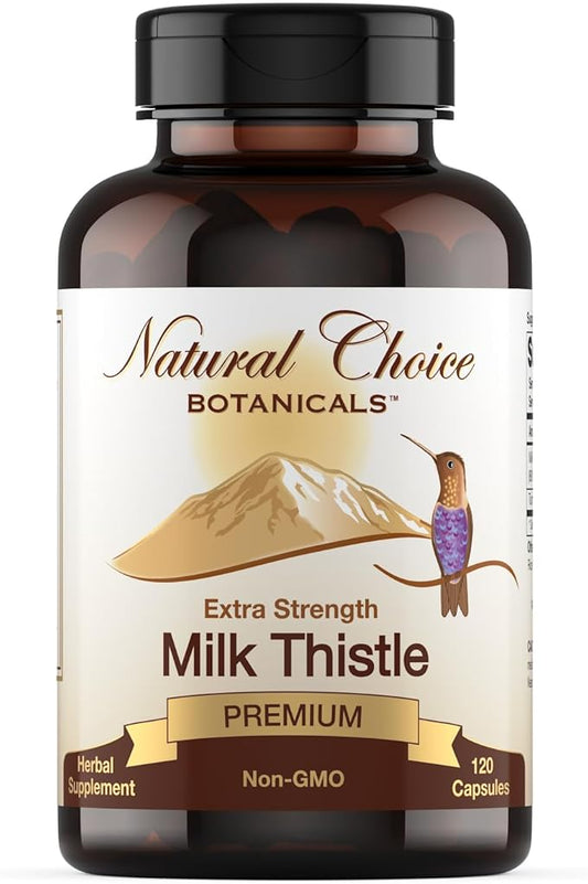 Milk Thistle Extract (80% Silymarin Flavonoids) Plus Turmeric - 120 Capsules