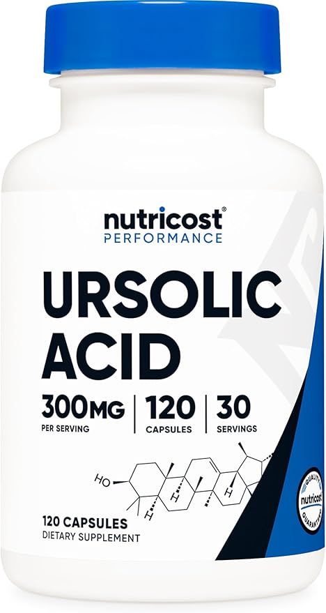 Nutricost Ursolic Acid 300mg, 120 Capsules - Vegetarian, Non GMO, Gluten Free, Soy Free