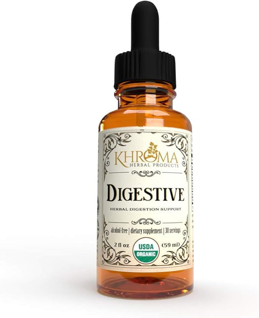 Khroma Organic Digestive Blend - 2 oz Liquid Dietary Supplement - 30 Servings in a Glass Bottle