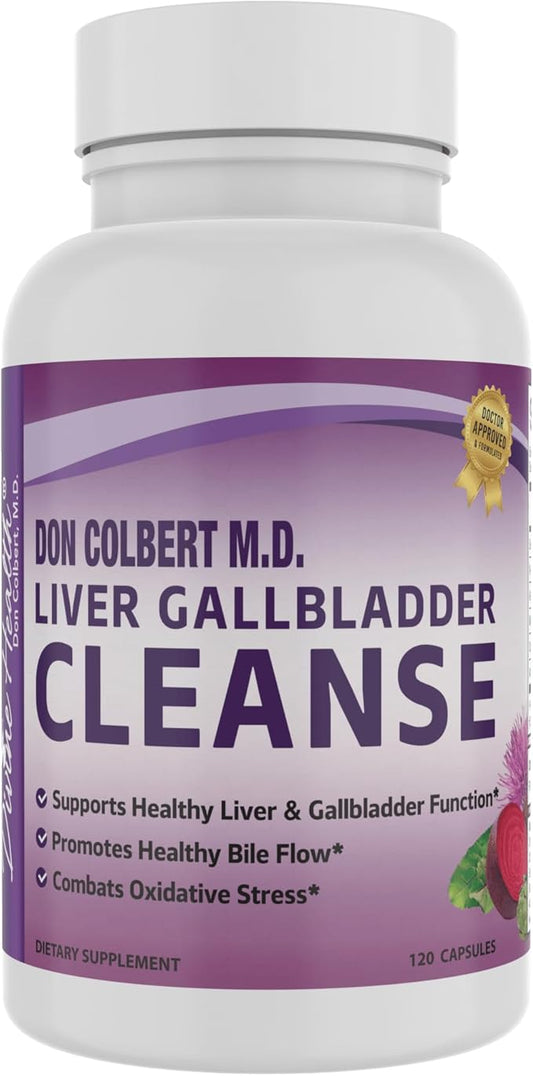 Divine Health Liver & Gallbladder Cleanse | N-Acetyl-L-Cysteine | Alpha Lipoic Acid | Milk Thistle | Organic Beet Root | Selenium | 120 Capsules
