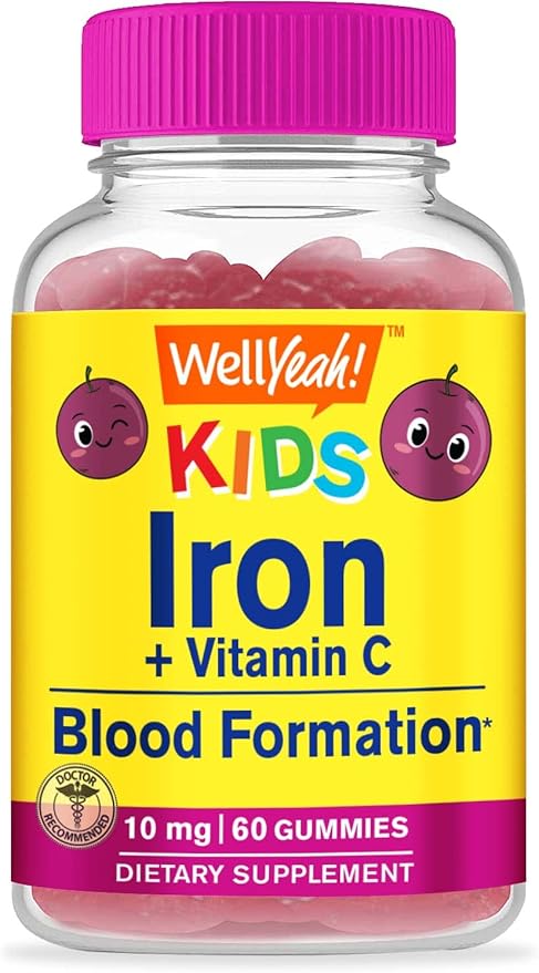 Iron + Vitamin C Kids + Magnesium Citrate Kids, Gummies Bundle - Great Tasting, Vitamin Supplement, Gluten Free, GMO Free, Chewable Gummy
