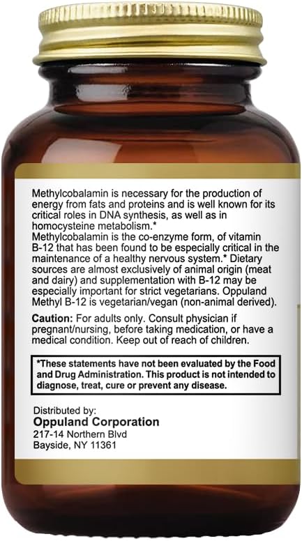 Methyl B-12 5000mcg Chewable with Folate - Vitamin B12 Methylcobalamin Sublingual Tablets - Supports Energy & Brain Function - Vegan Supplement - Cherry Flavor - 140 Count